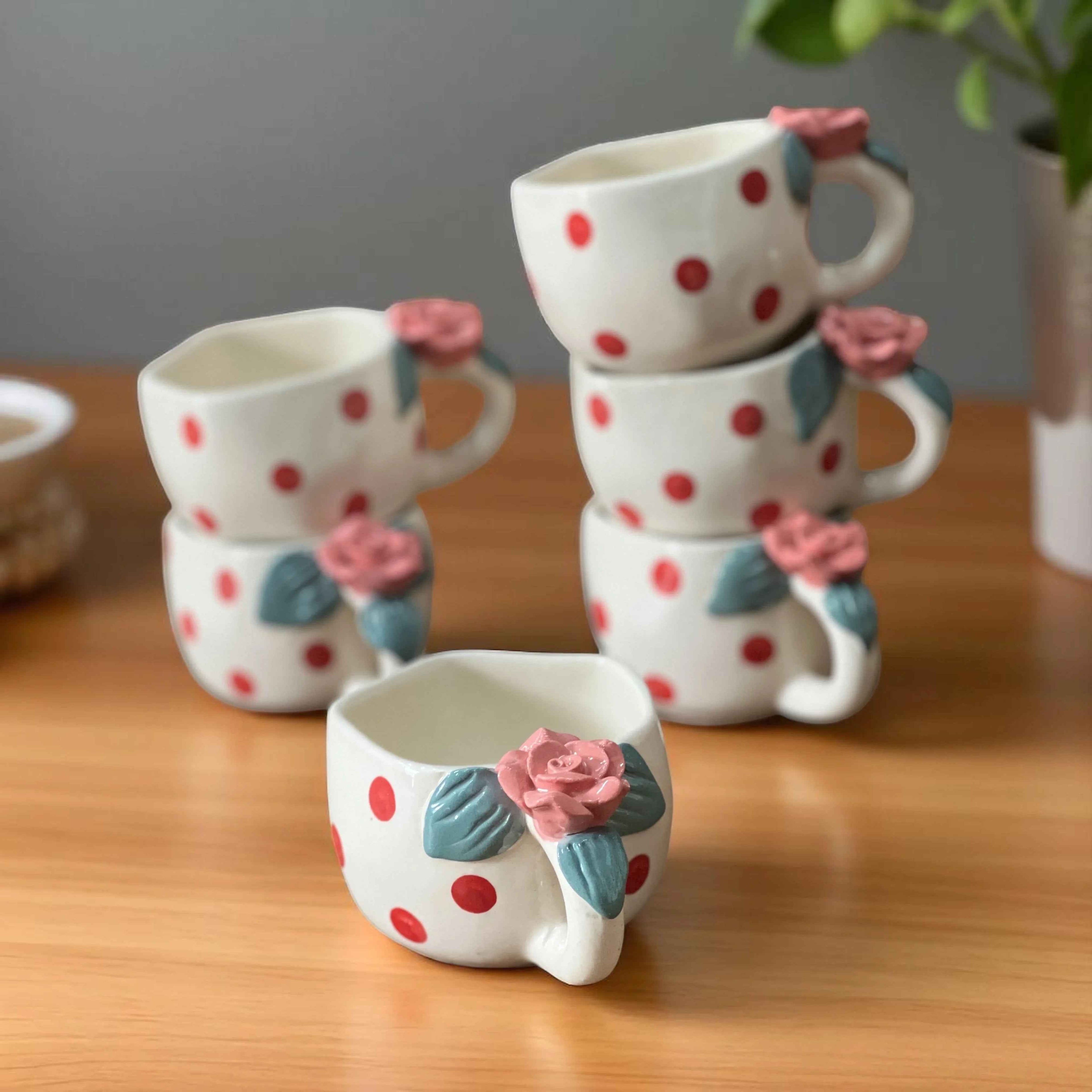 Rose given twice Set of 6 - Clayful Homes