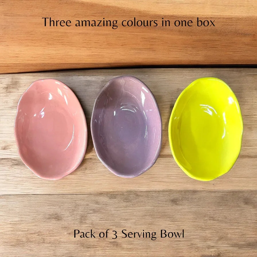 3 Serving Platter Bowls
