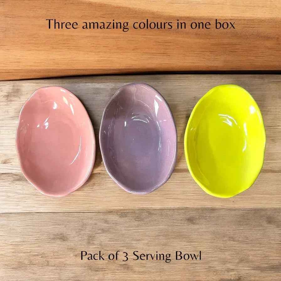 3 Serving Platter Bowls - Clayful Homes