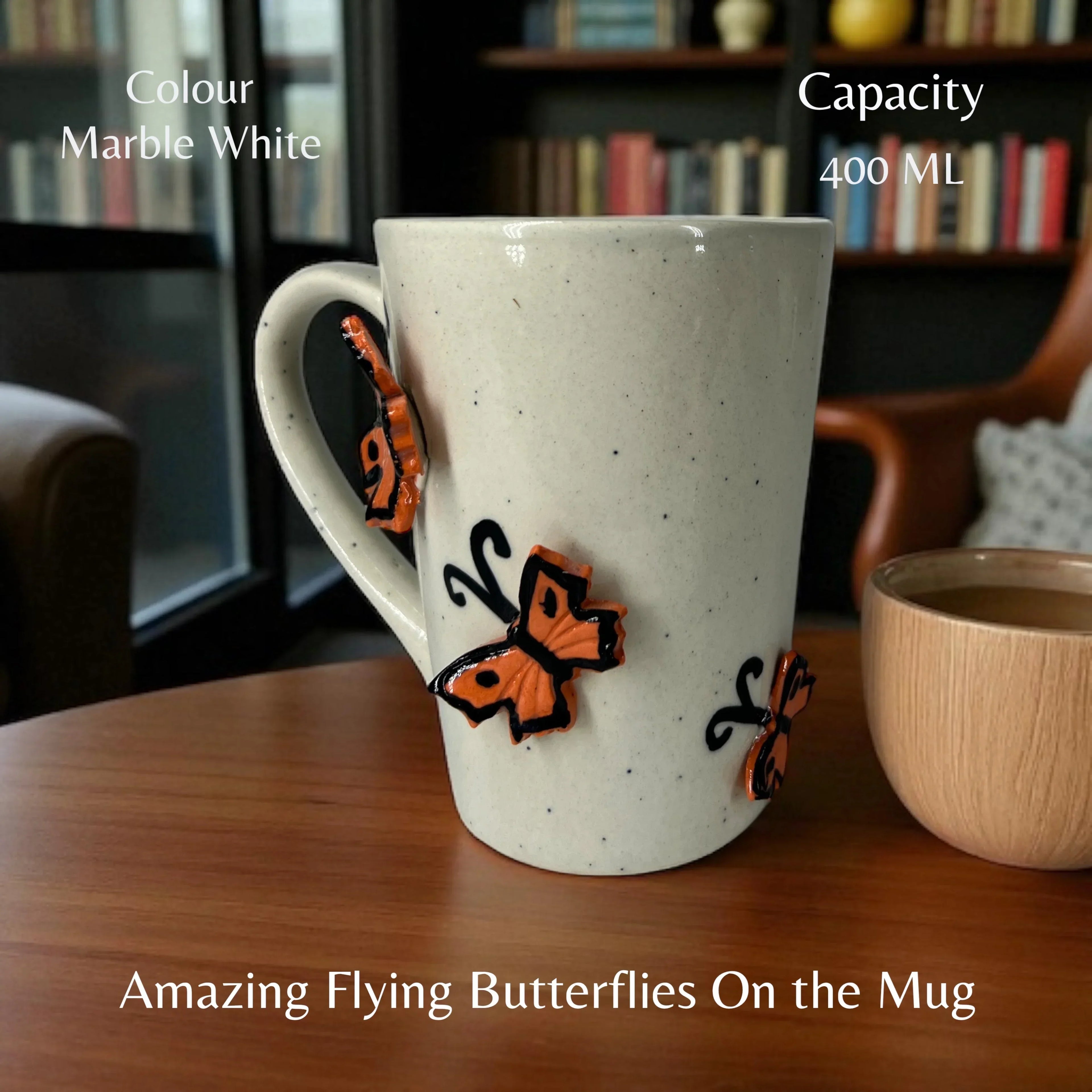 biggy butterfly coffee mug - Clayful Homes