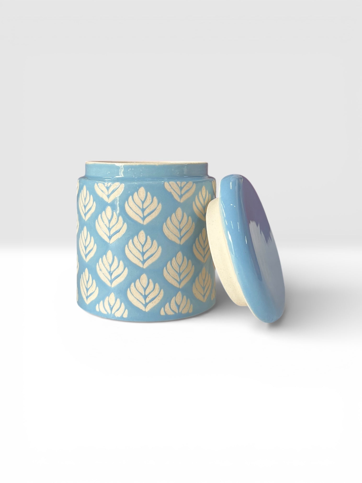 Blue Design Jars Pack of 2 - Clayful Homes