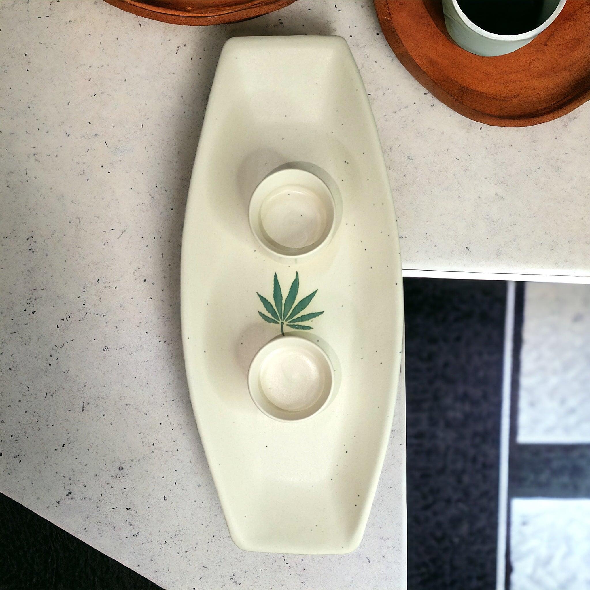 Leaf Snacks Platter - Clayful Homes