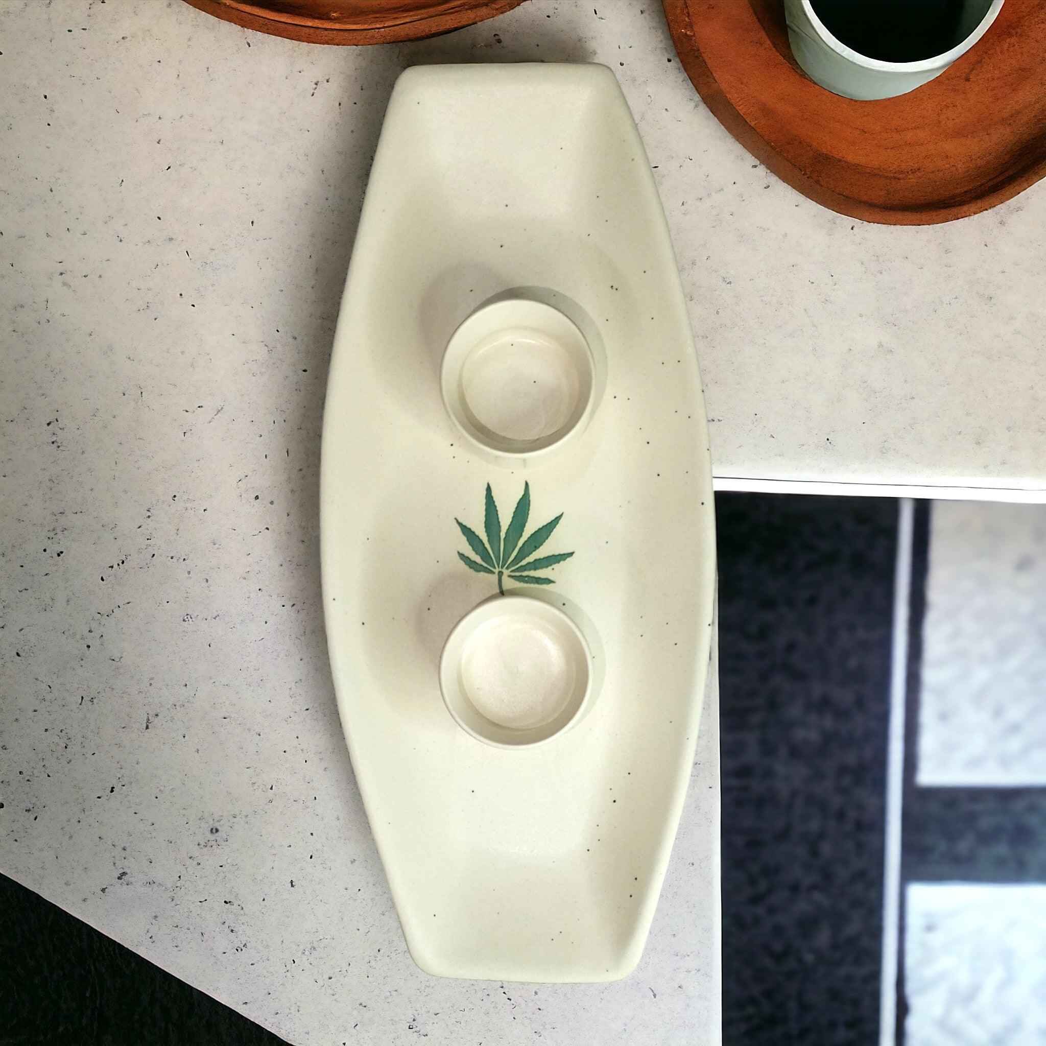 Leaf Snacks Platter - Clayful Homes