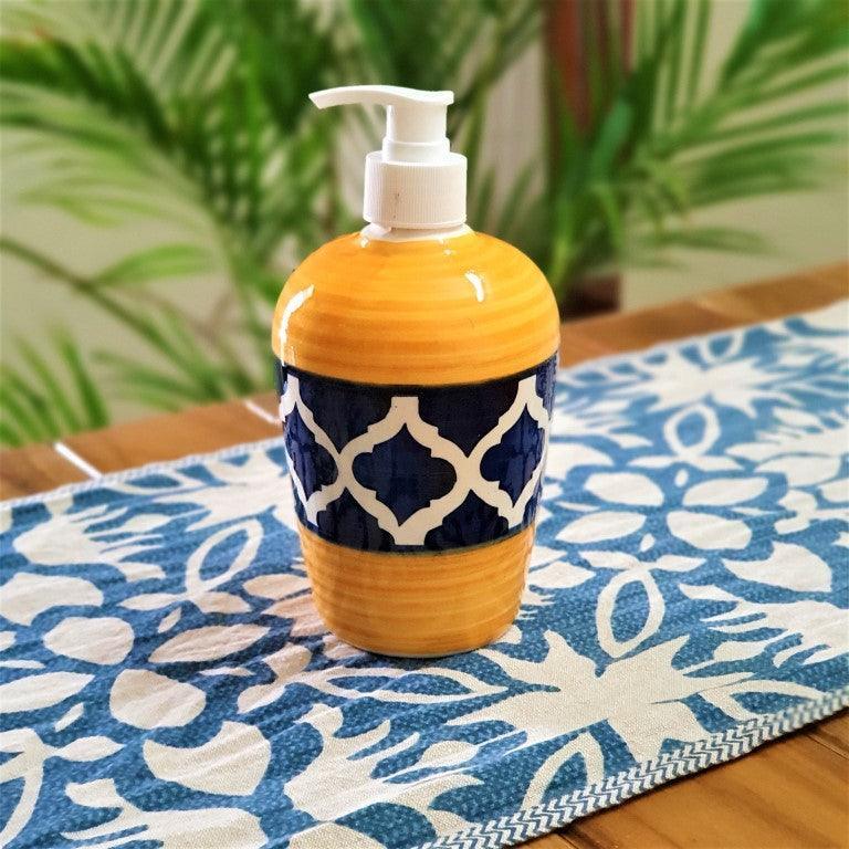 Yellow Blue Morroco Bathroom Set - Clayful Homes