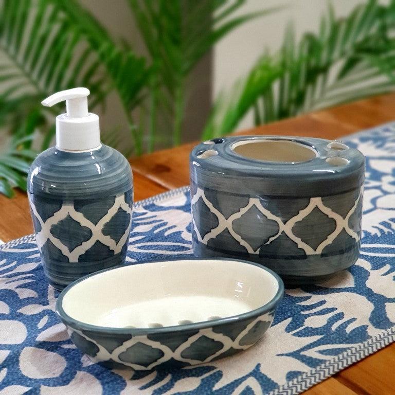 Grey Morroco Bathroom Set - Clayful Homes