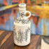White Kalamkari Oil Bottle - Clayful Homes
