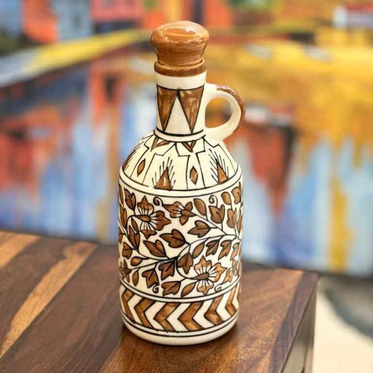 Brown Garden Oil Bottle - Clayful Homes