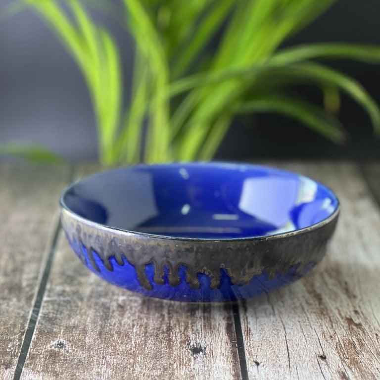 Lava Blue Set of 2 Serving Bowls - Clayful Homes