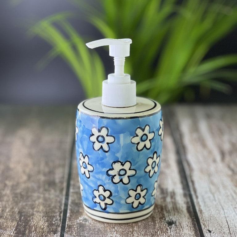 Aqua Blue Soap Dispenser - Clayful Homes