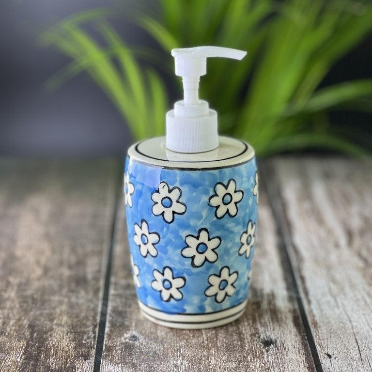 Aqua Blue Soap Dispenser - Clayful Homes