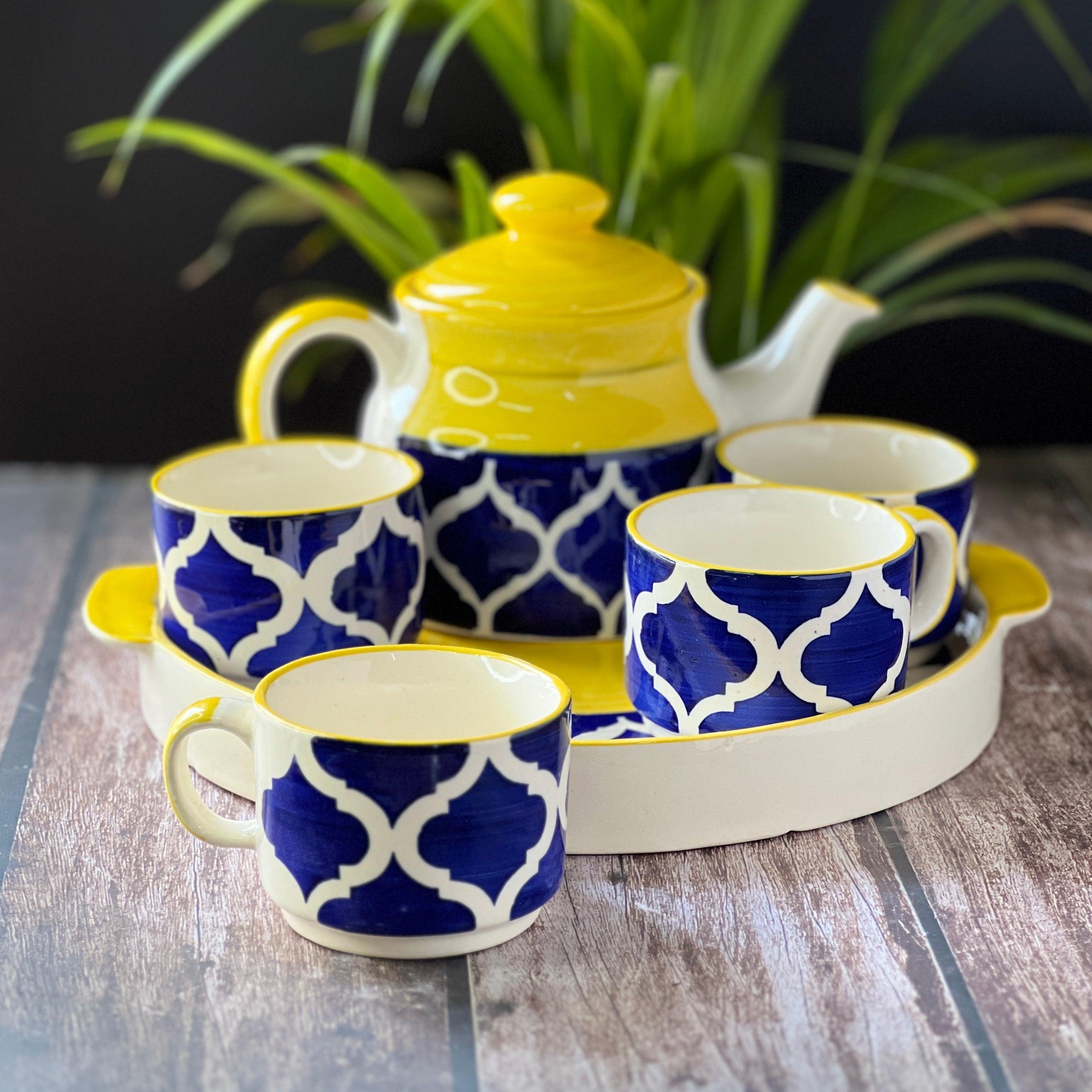 Four Moroccan Teapot Set - Clayful Homes