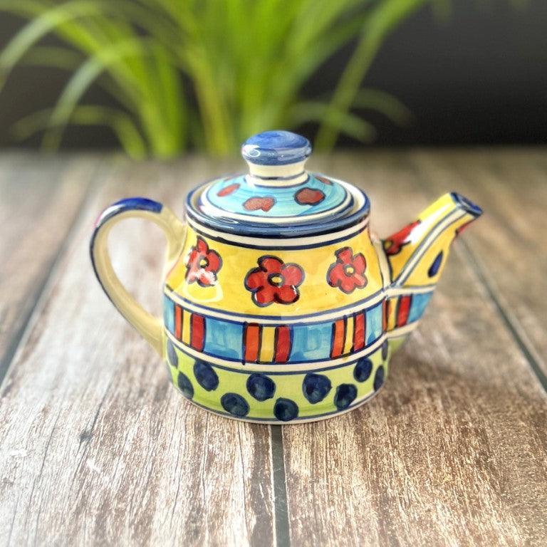 Red Flower Teapot Set - Clayful Homes