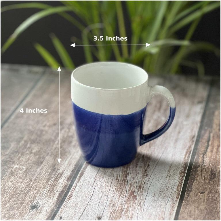 White & Blue Mugs Set of 2 - Clayful Homes