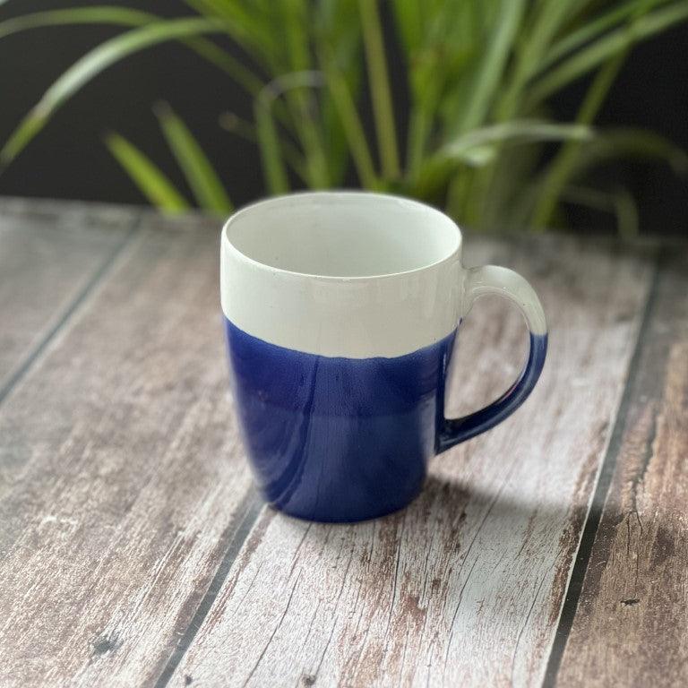 White & Blue Mugs Set of 2 - Clayful Homes