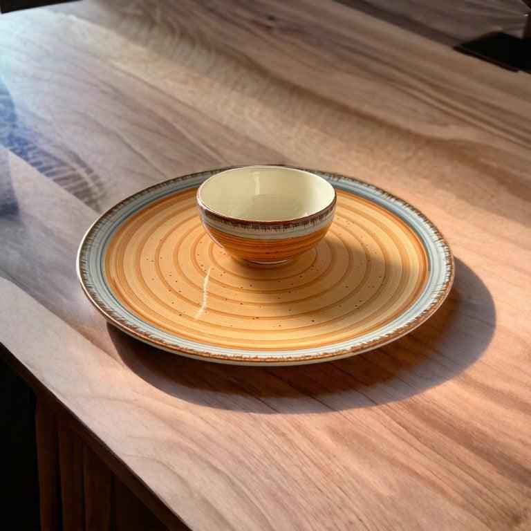 Brown & Grey Dinnerware Set (12 Pcs) - Clayful Homes