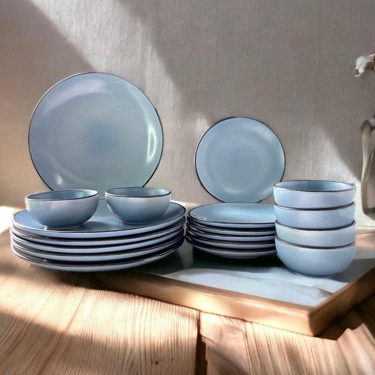 Grey Dinner Set (18 Pcs) - Clayful Homes