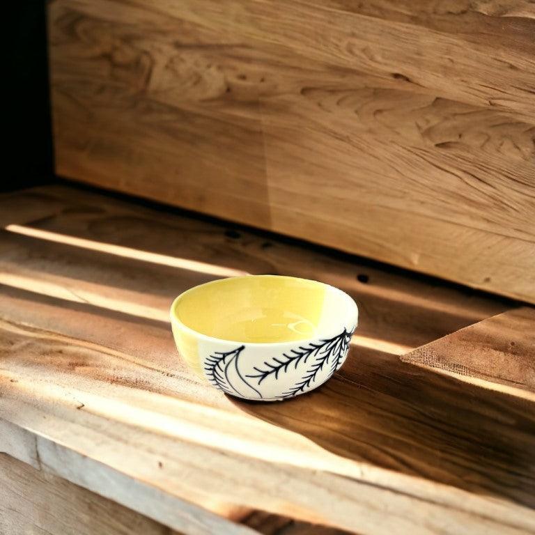 Hand Painted Yellow Dinner Set (18 Pcs) - Clayful Homes