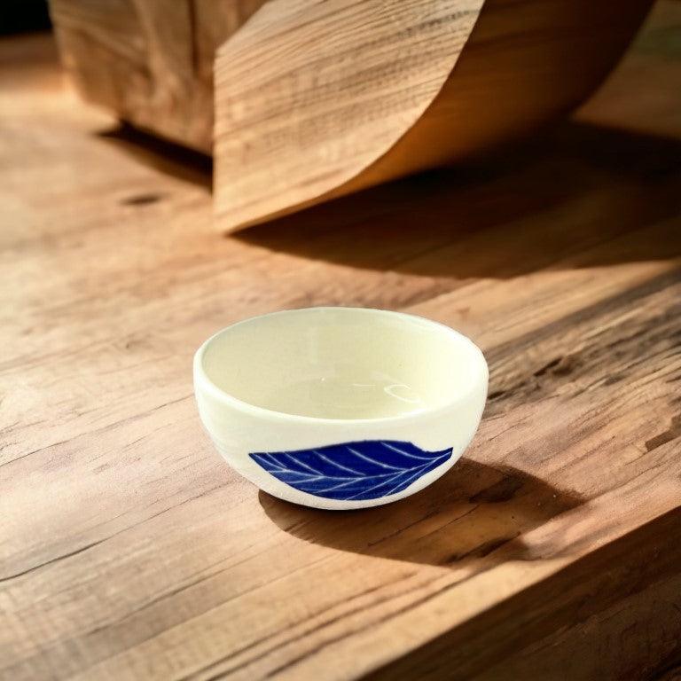 Blue Leaf Dinnerware Set (12 Pcs) - Clayful Homes