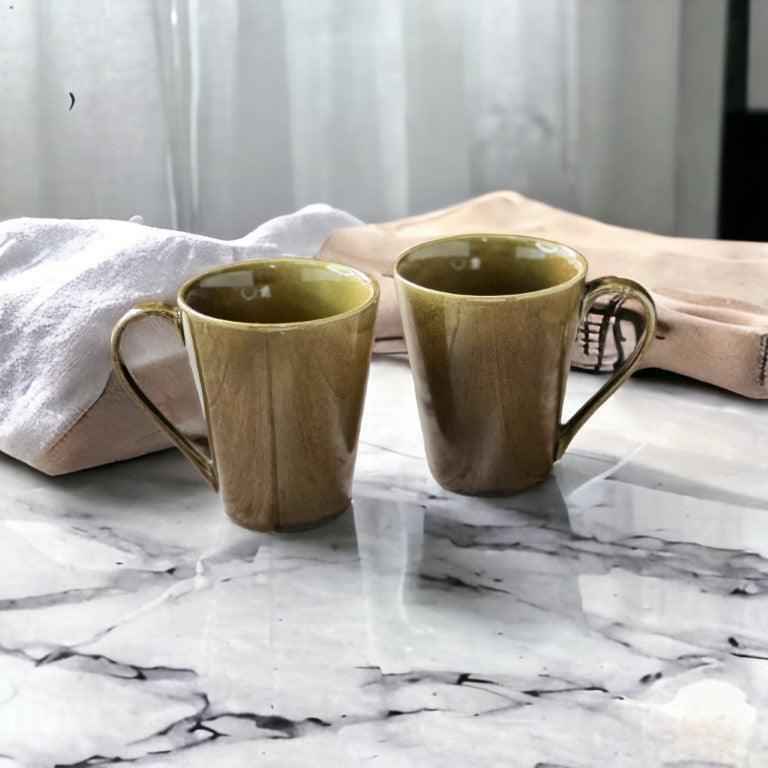 Madras Brown Mugs | Set of 2 - Clayful Homes