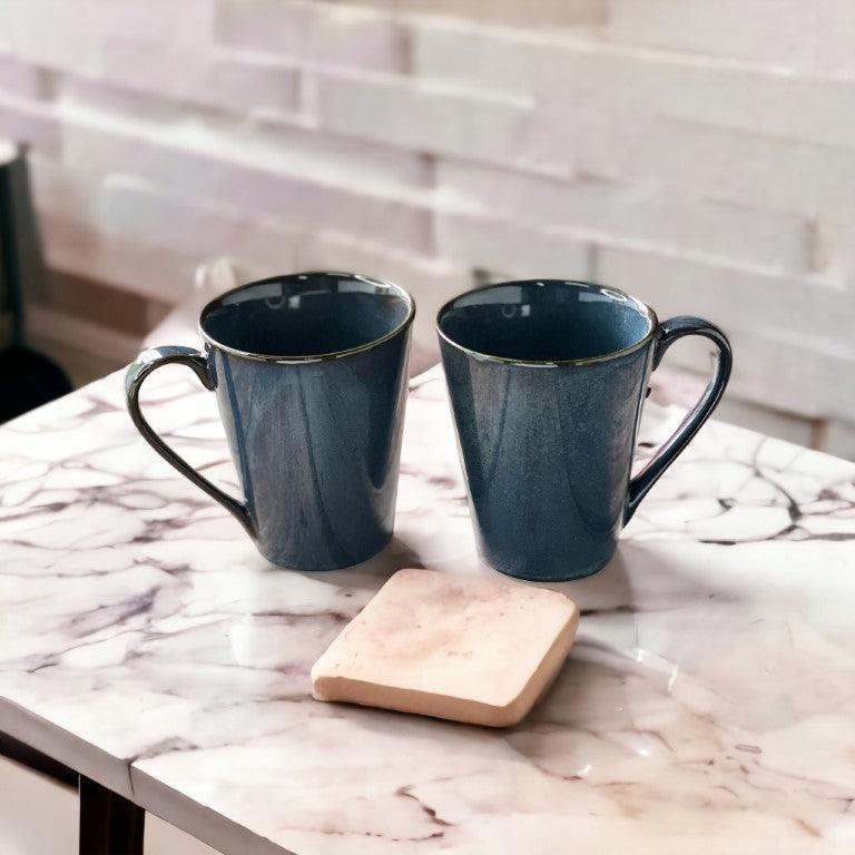 Madras Blue Mugs | Set of 2 - Clayful Homes