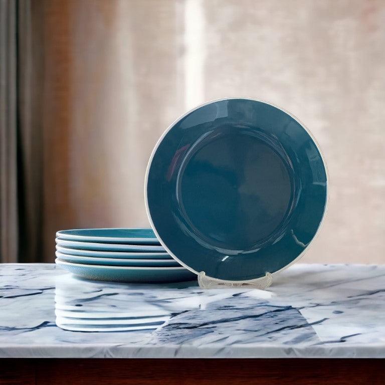 Peacock Green Dinner Set (12 Pcs) - Clayful Homes