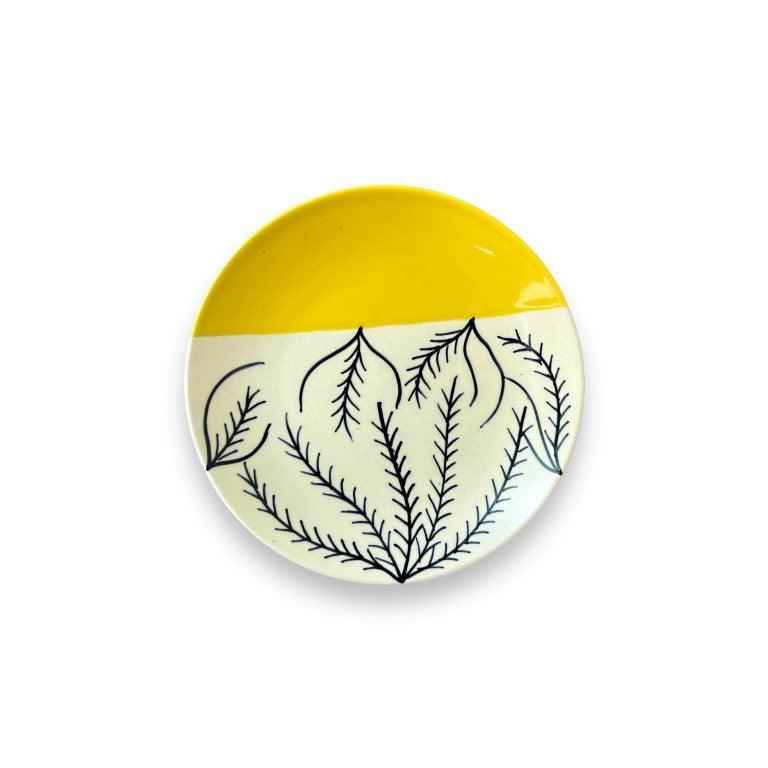 Hand Painted Yellow Dinner Set (18 Pcs) - Clayful Homes