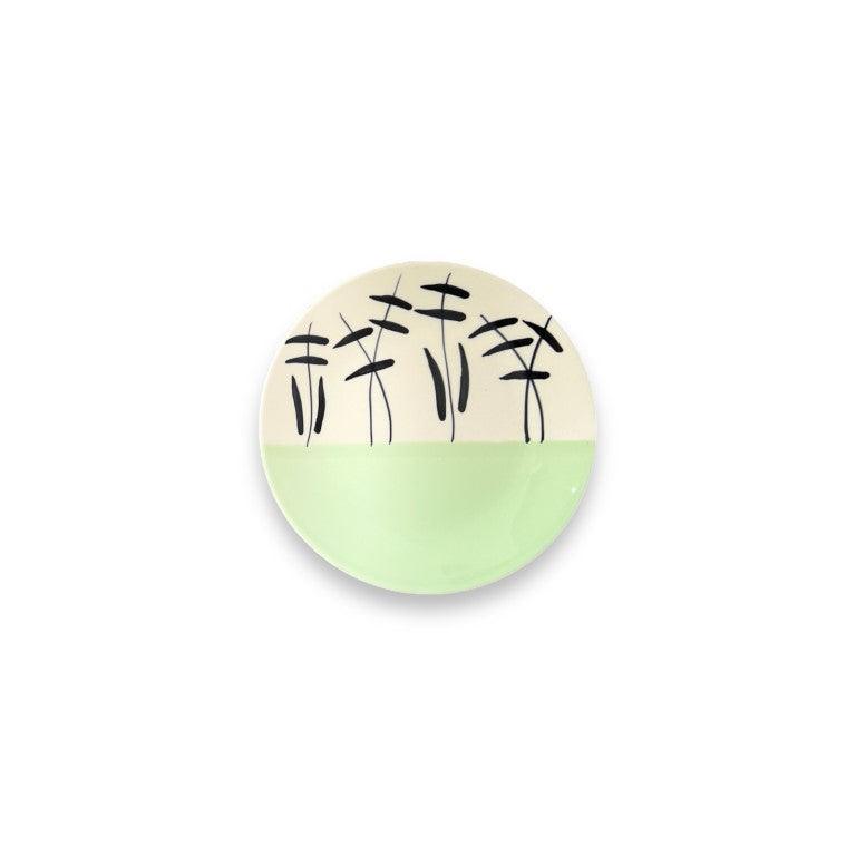 Hand Painted Green and White Dinner Set (18 Pcs) - Clayful Homes