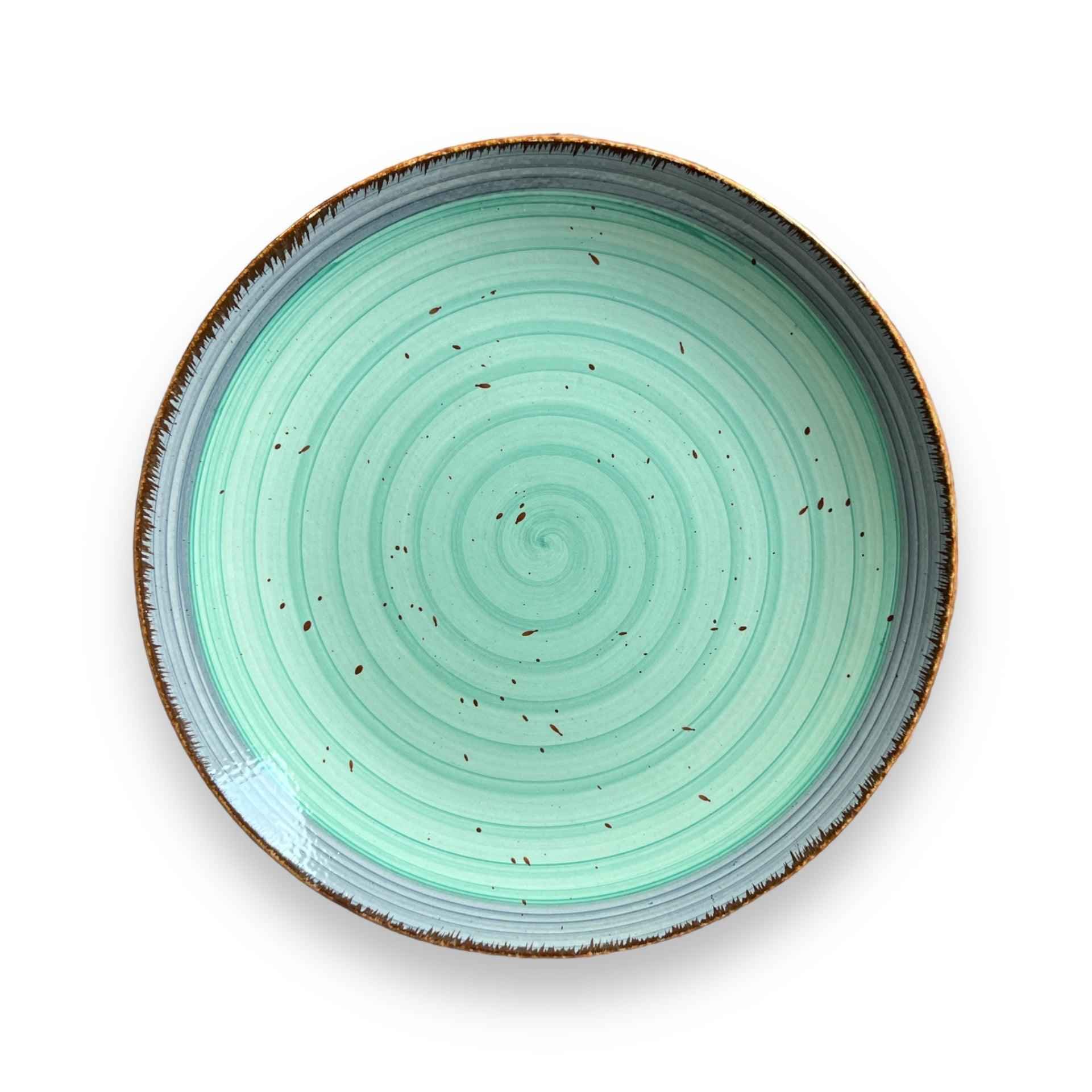Green & Brown Dinnerware Set (12 Pcs) - Clayful Homes