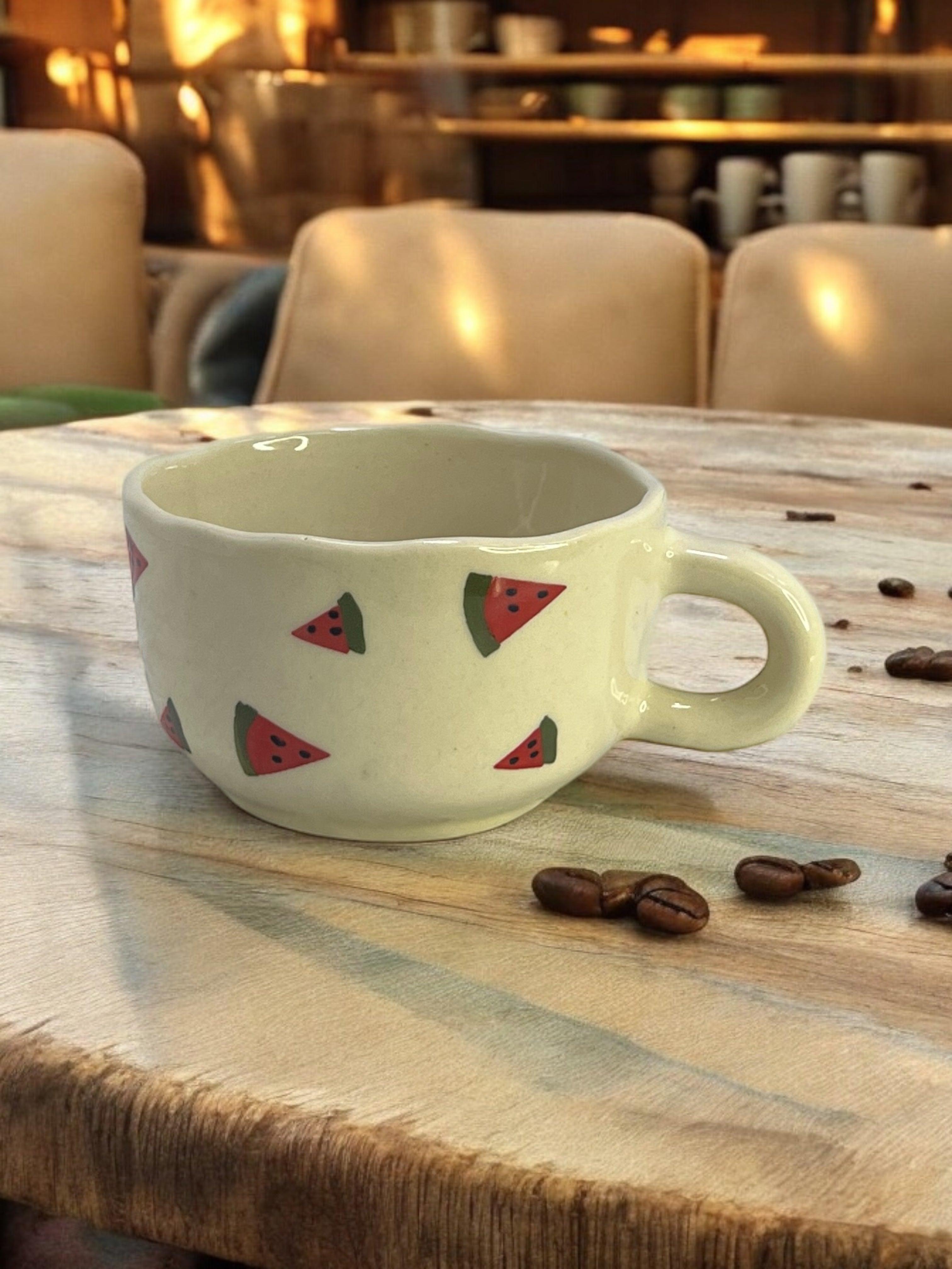 Cappuccino Mug Watermelon - Clayful Homes