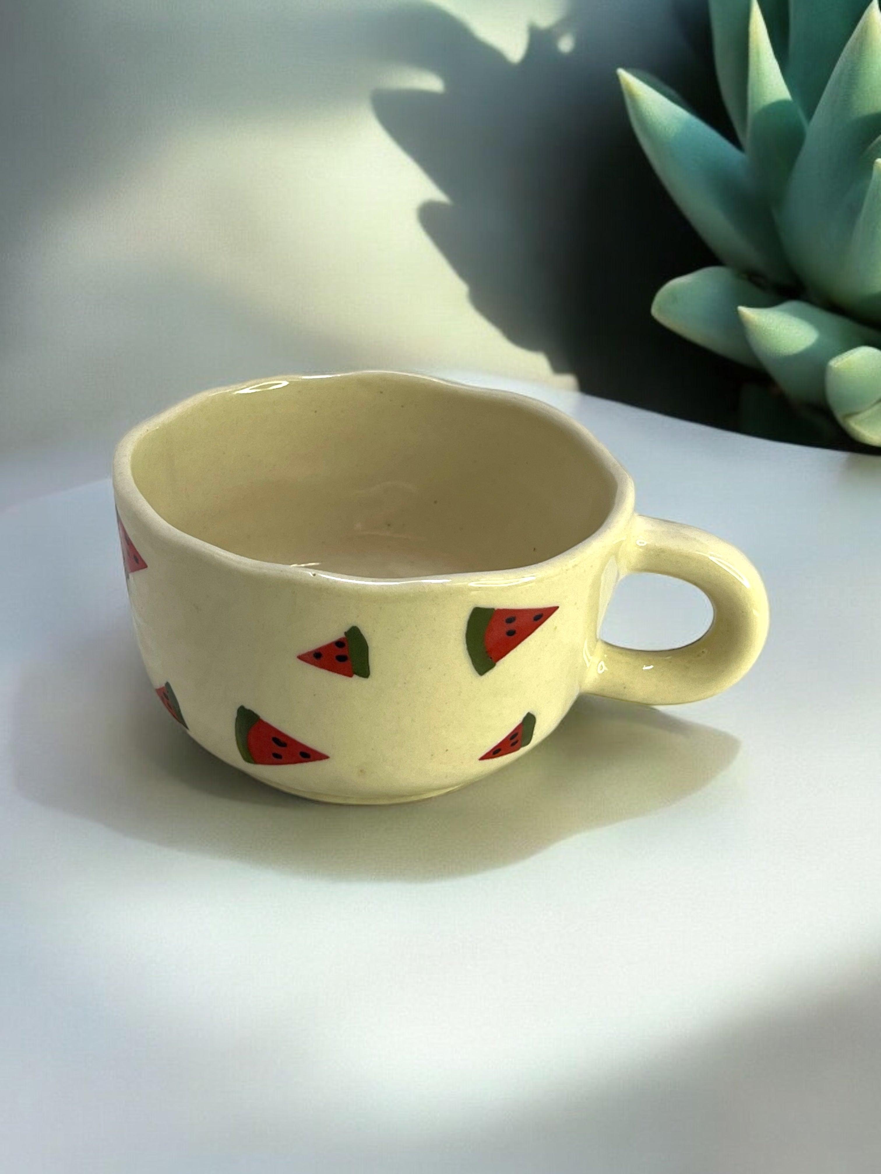 Cappuccino Mug Watermelon - Clayful Homes