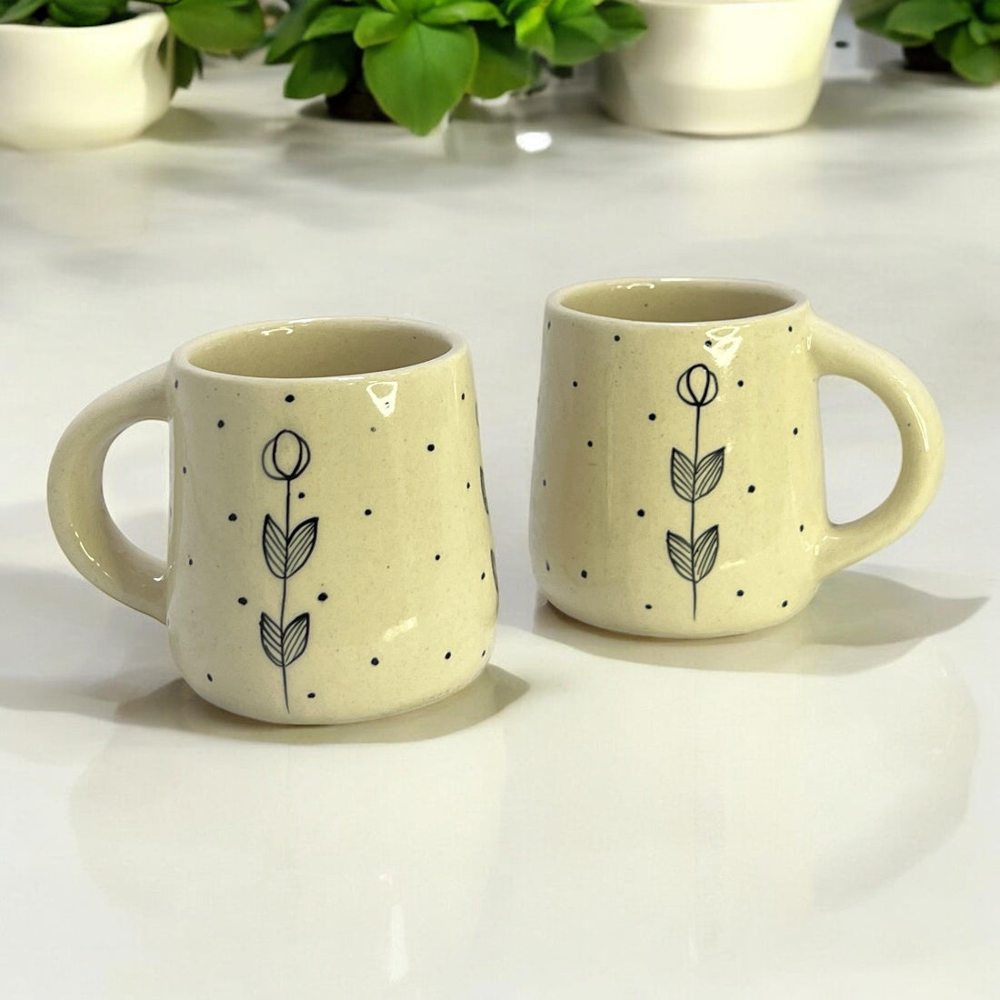 Closed Tulip Mugs - Clayful Homes
