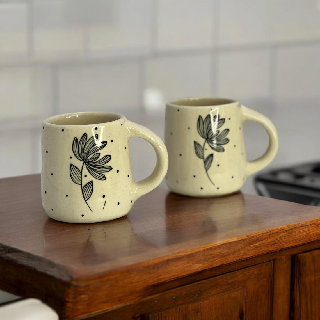 Open Tulip Mugs - Clayful Homes