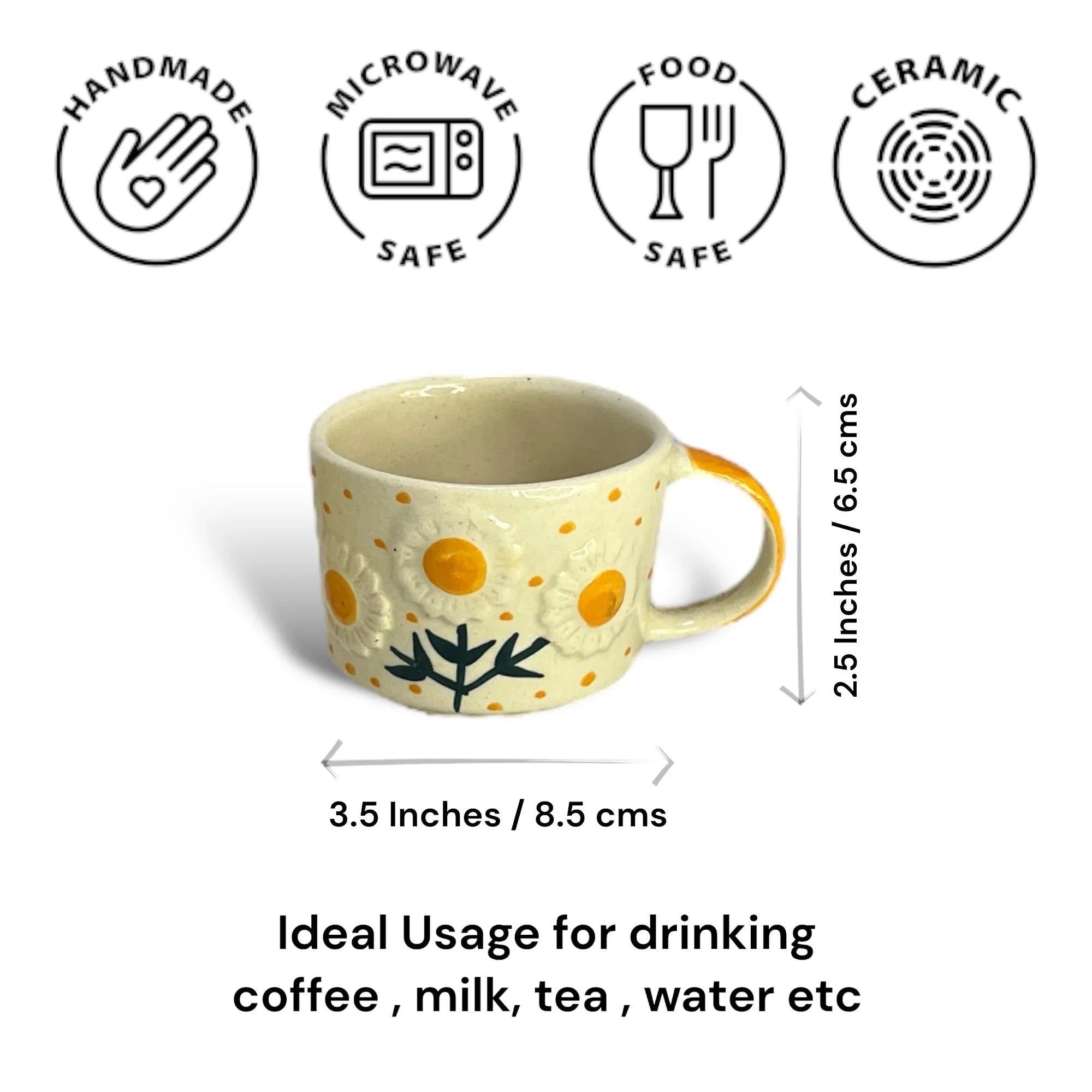 Sunny Mugs Set of 6 - Clayful Homes