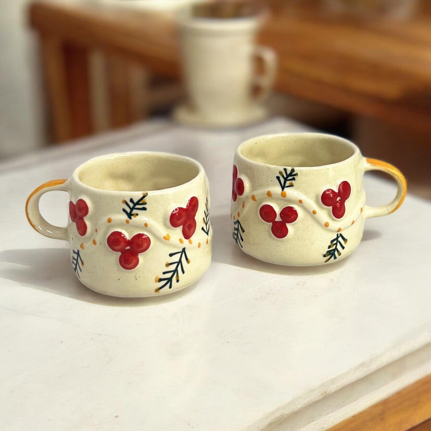Cherry-licious Mugs - Clayful Homes