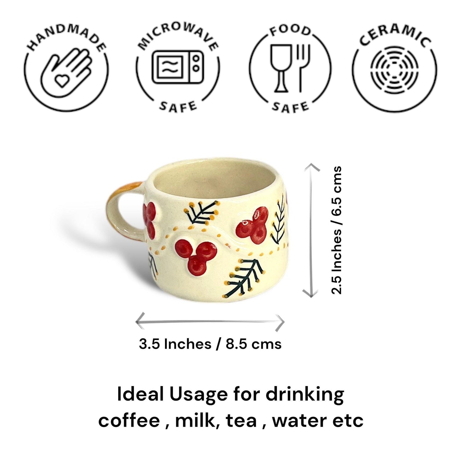 Cherry-licious Mugs - Clayful Homes