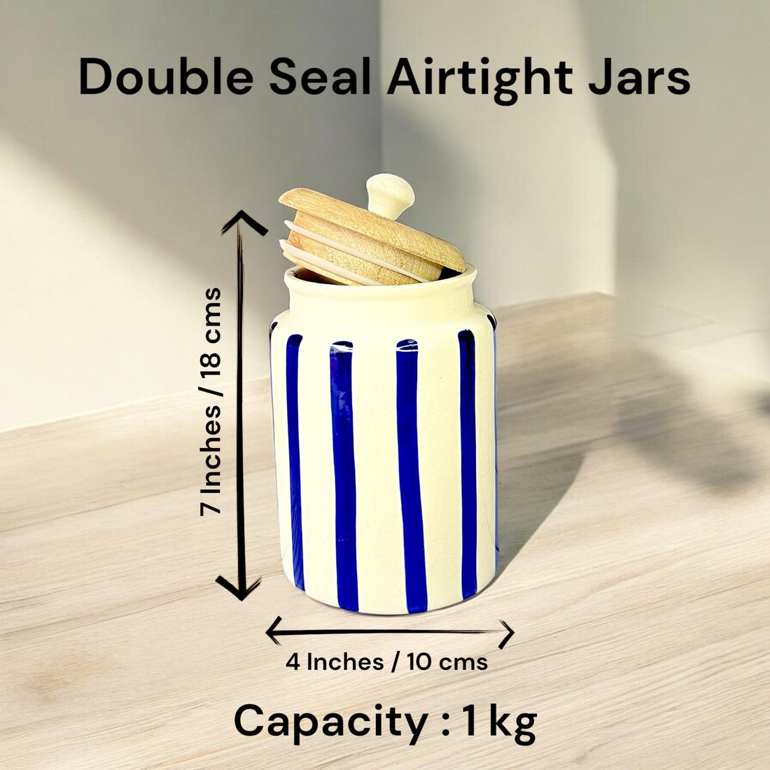 Blue Line Jars - Clayful Homes