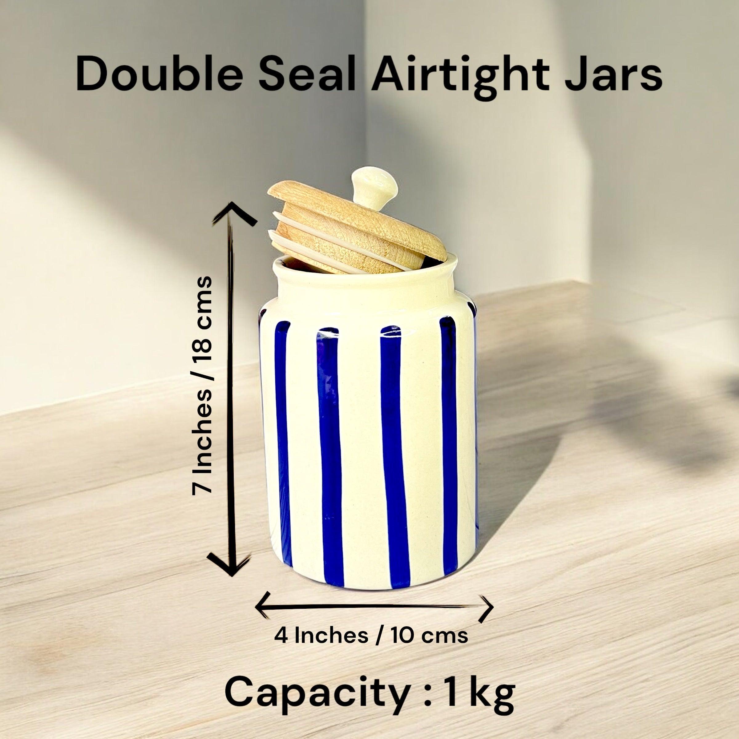 Blue Line Jars - Clayful Homes