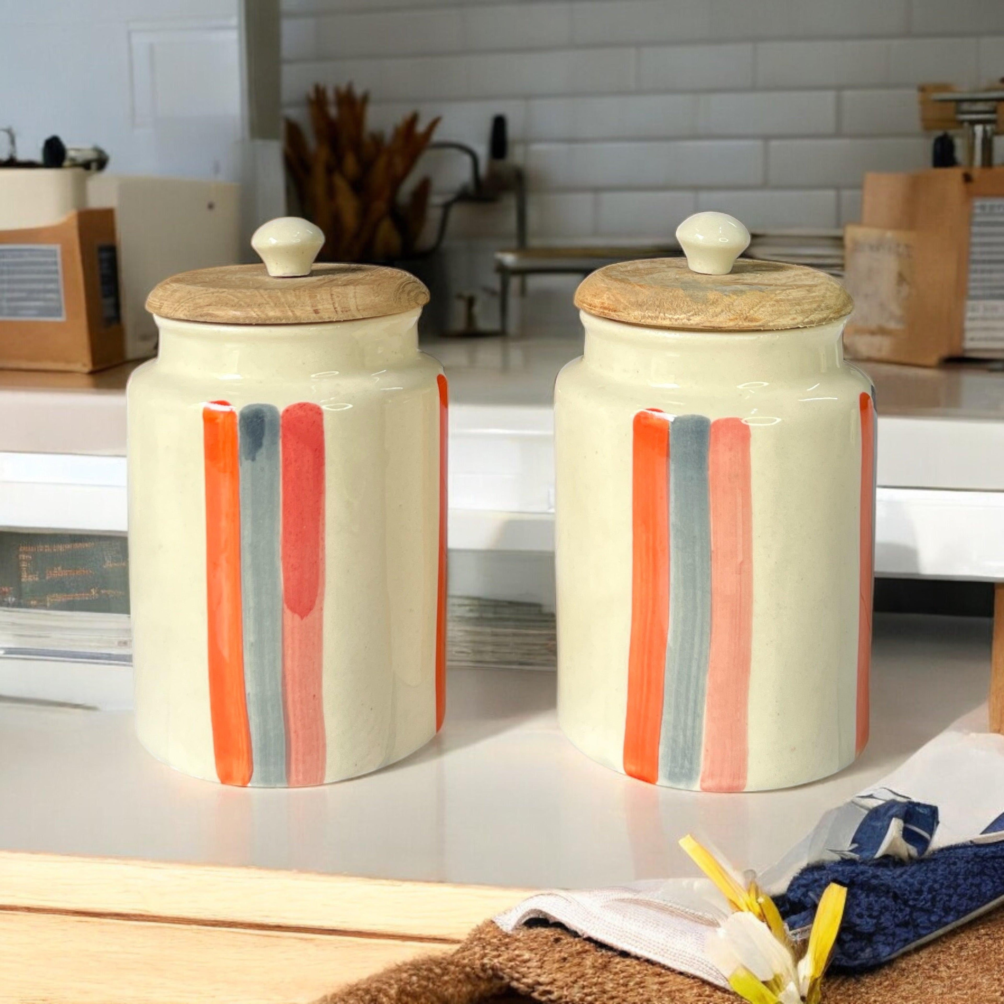 Orange Bar Jars - Clayful Homes