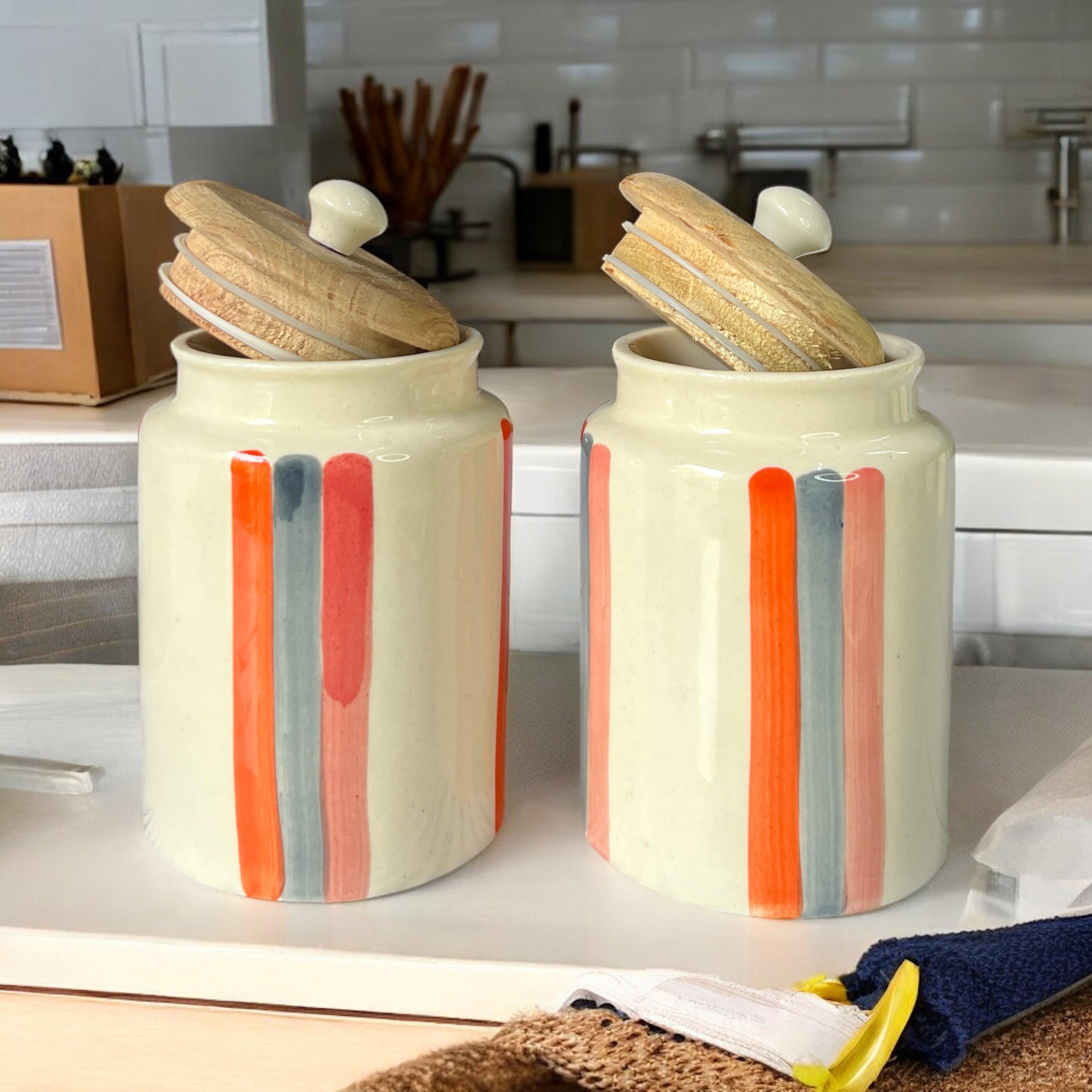 Orange Bar Jars - Clayful Homes