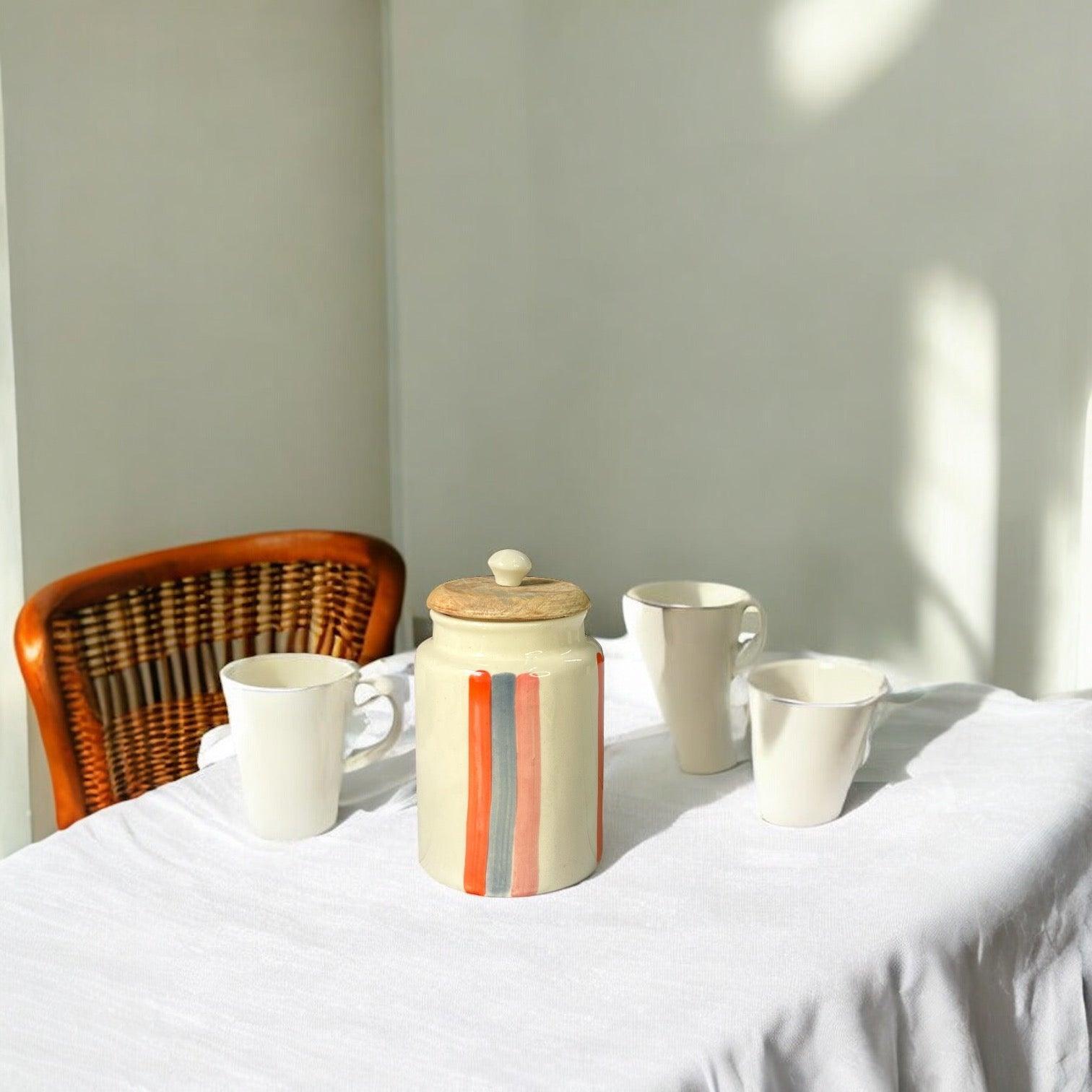 Single Orange Bar Jar - Clayful Homes