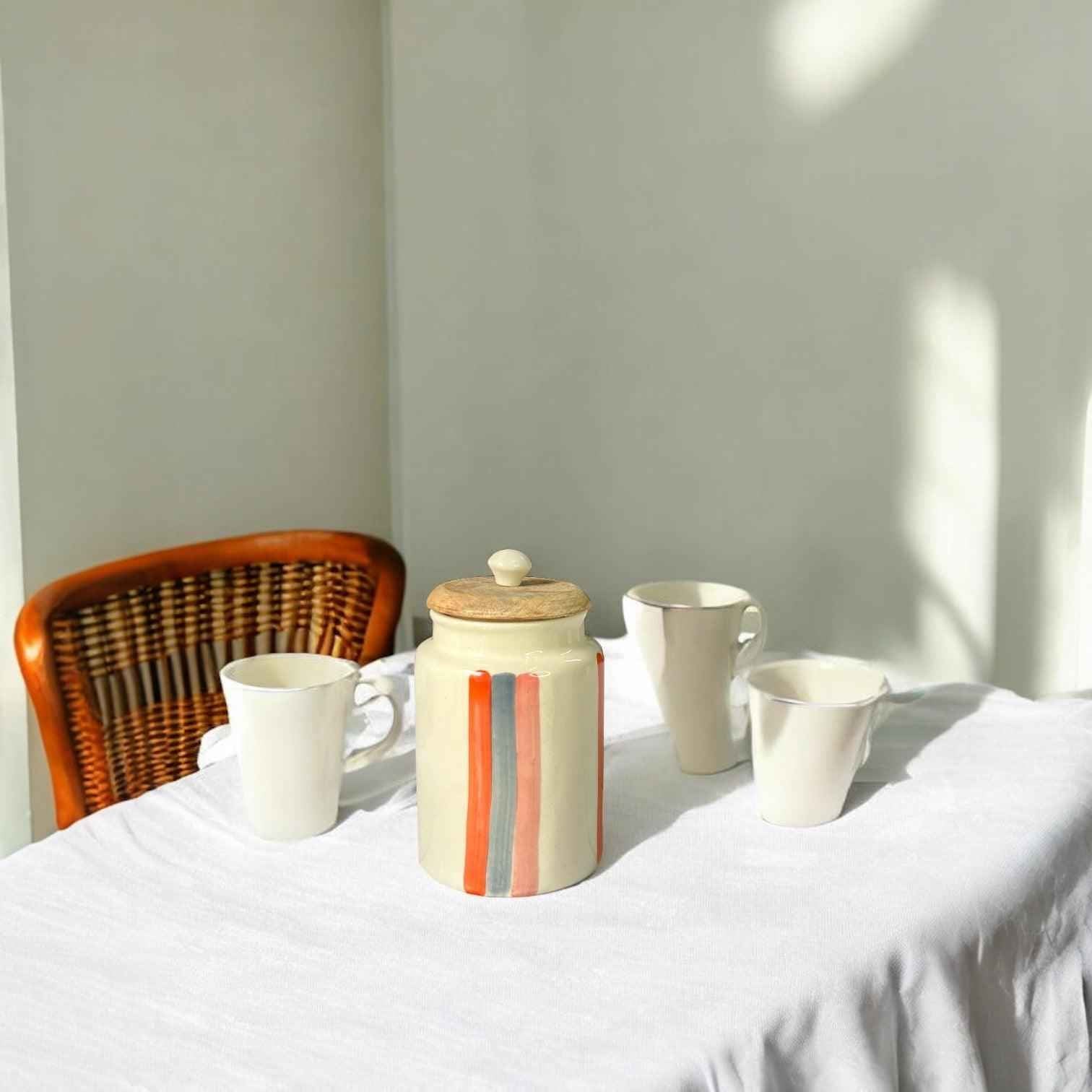 Single Orange Bar Jar - Clayful Homes