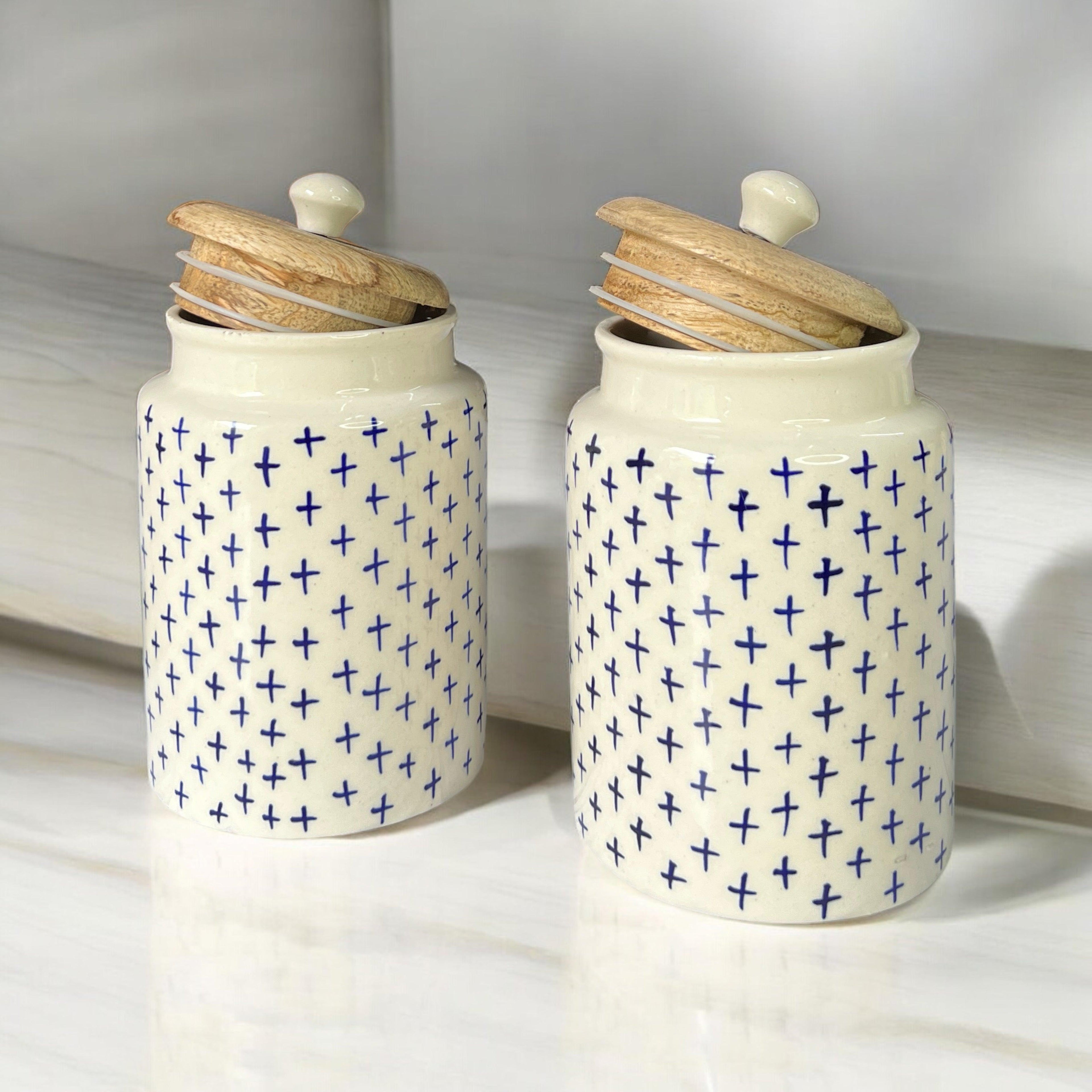Plus Blue Jars - Clayful Homes