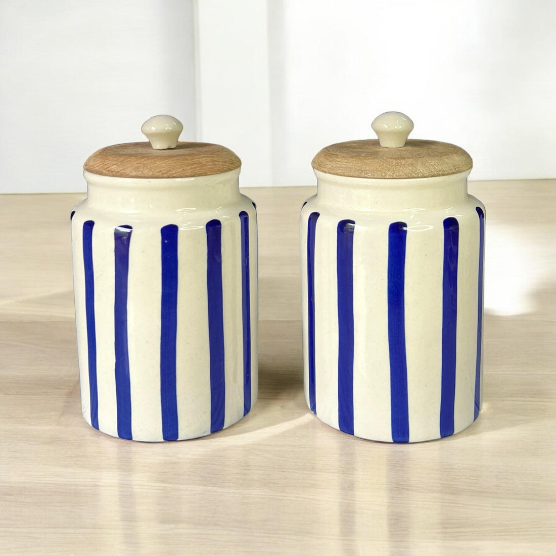 Blue Line Jars - Clayful Homes