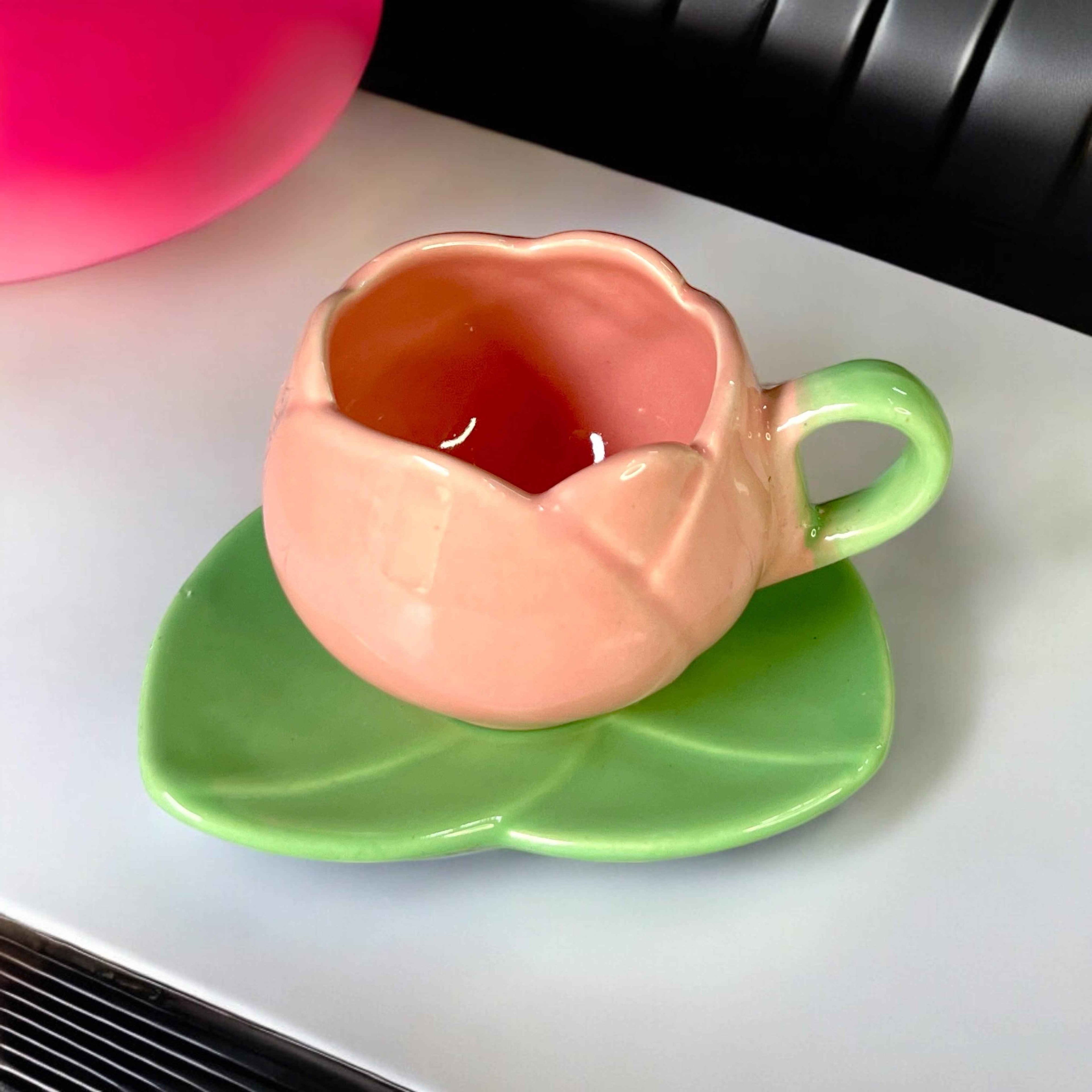 Pink Tulip Coffee Mugs - Clayful Homes