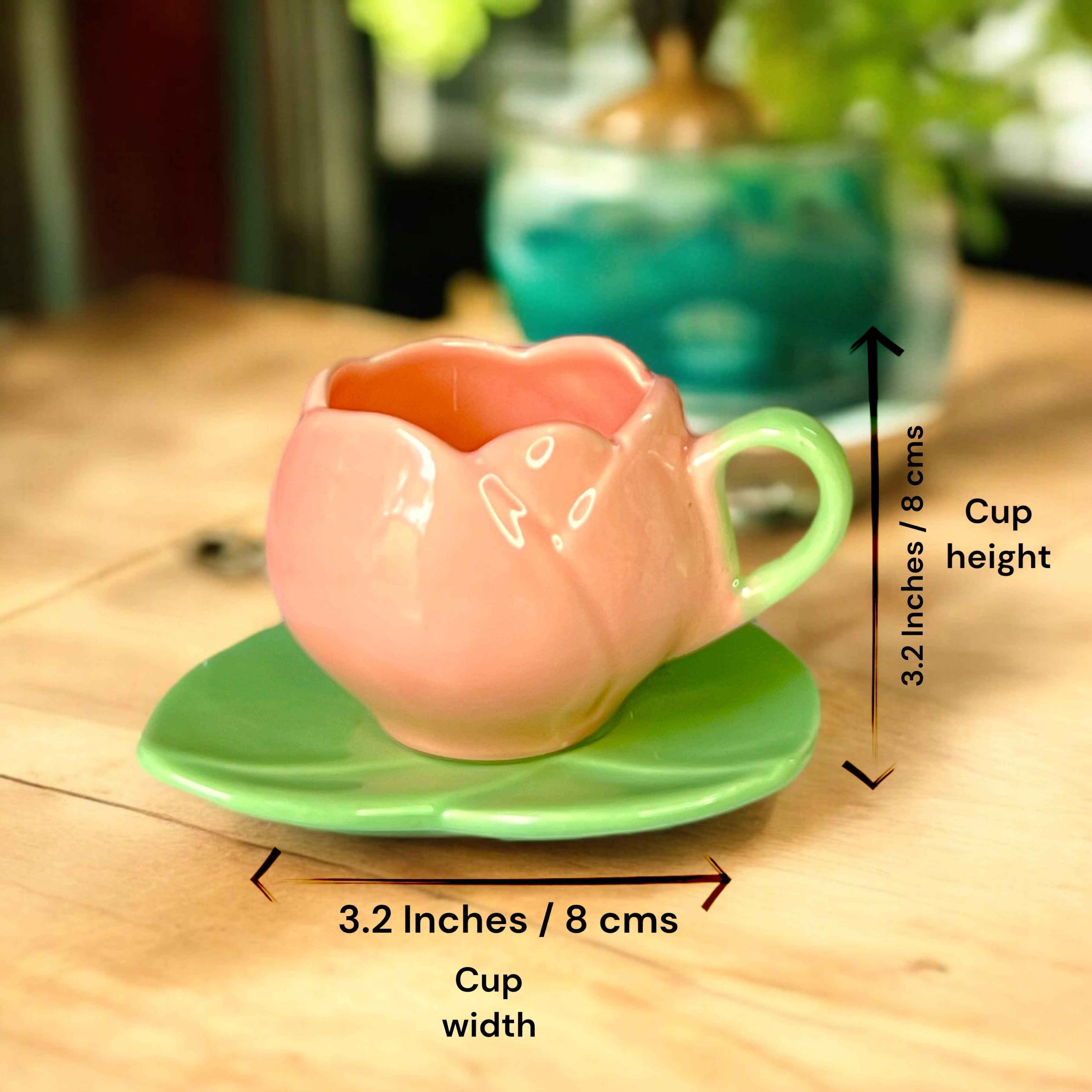 Pink Tulip Coffee Mugs - Clayful Homes