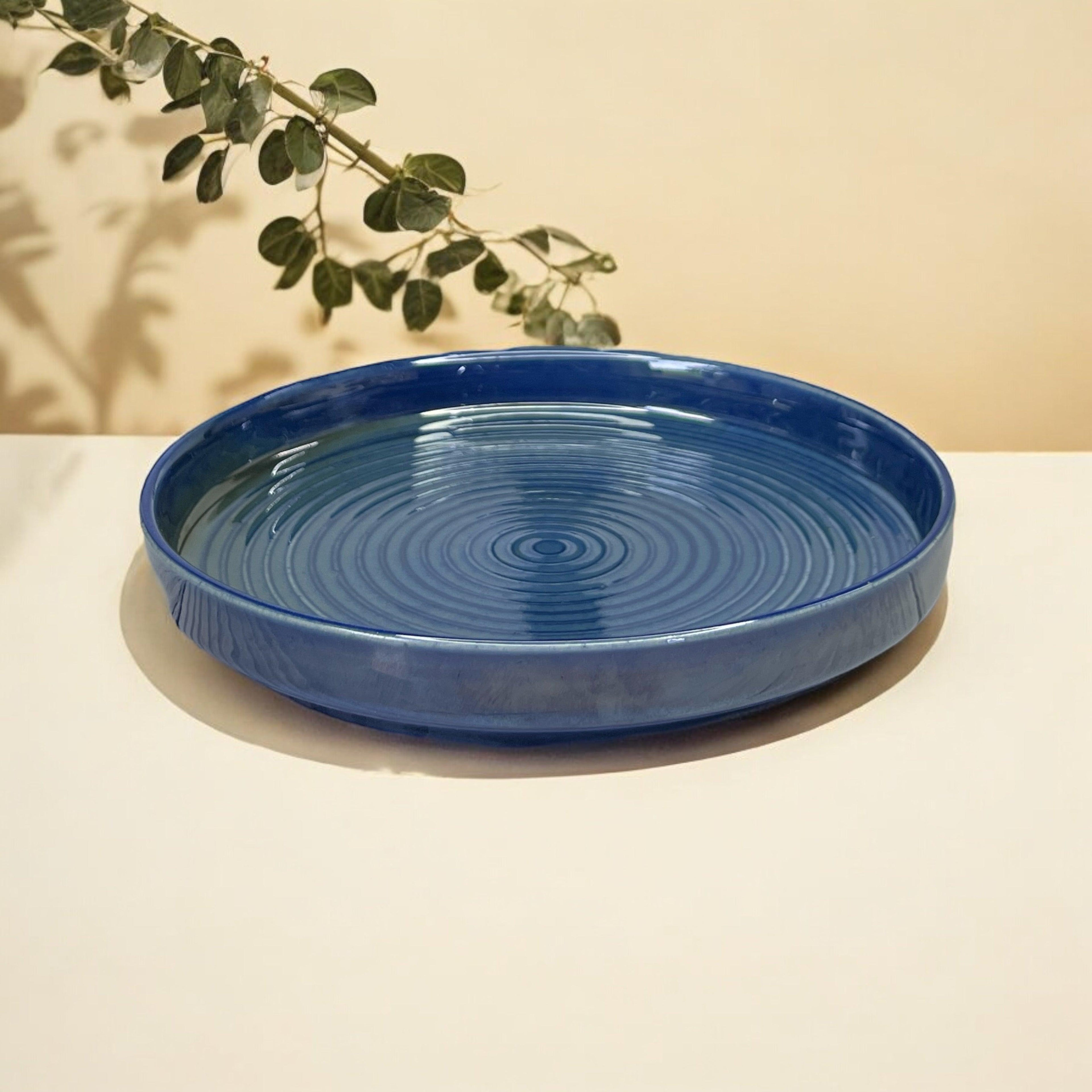 Mid Night Blue Serving Platter - Clayful Homes