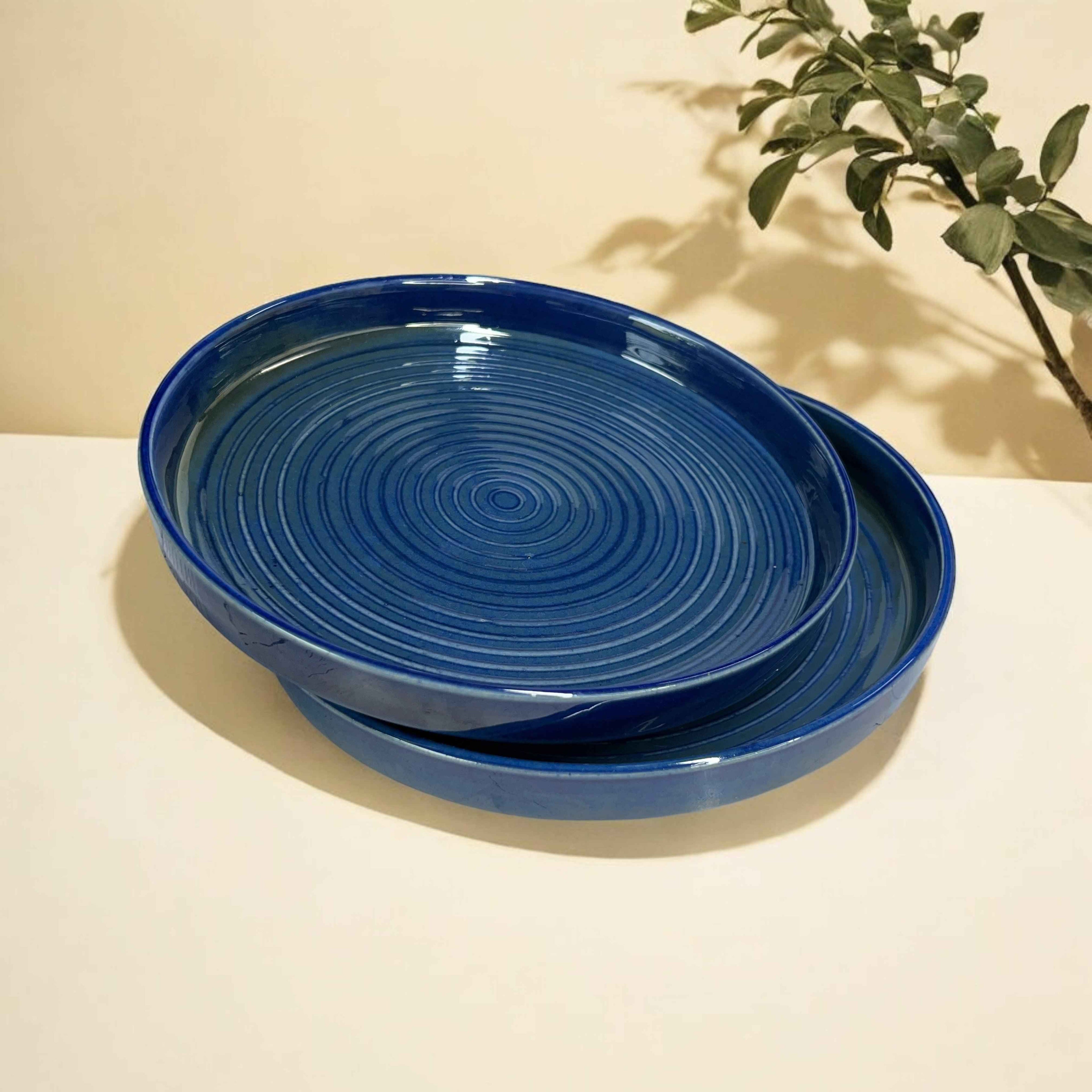 Mid Night Blue Serving Platter - Clayful Homes