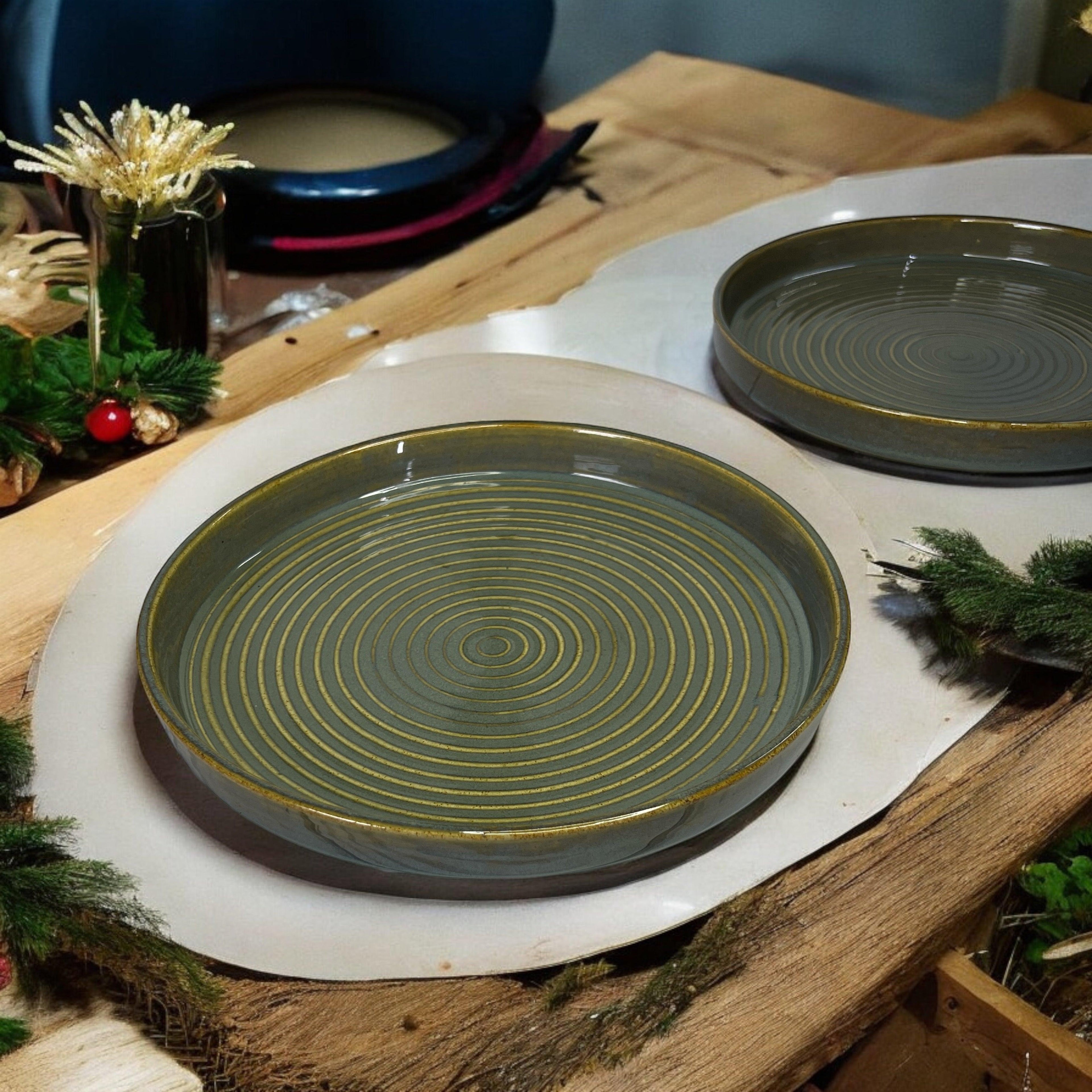Studio Green Serving Platter - Clayful Homes