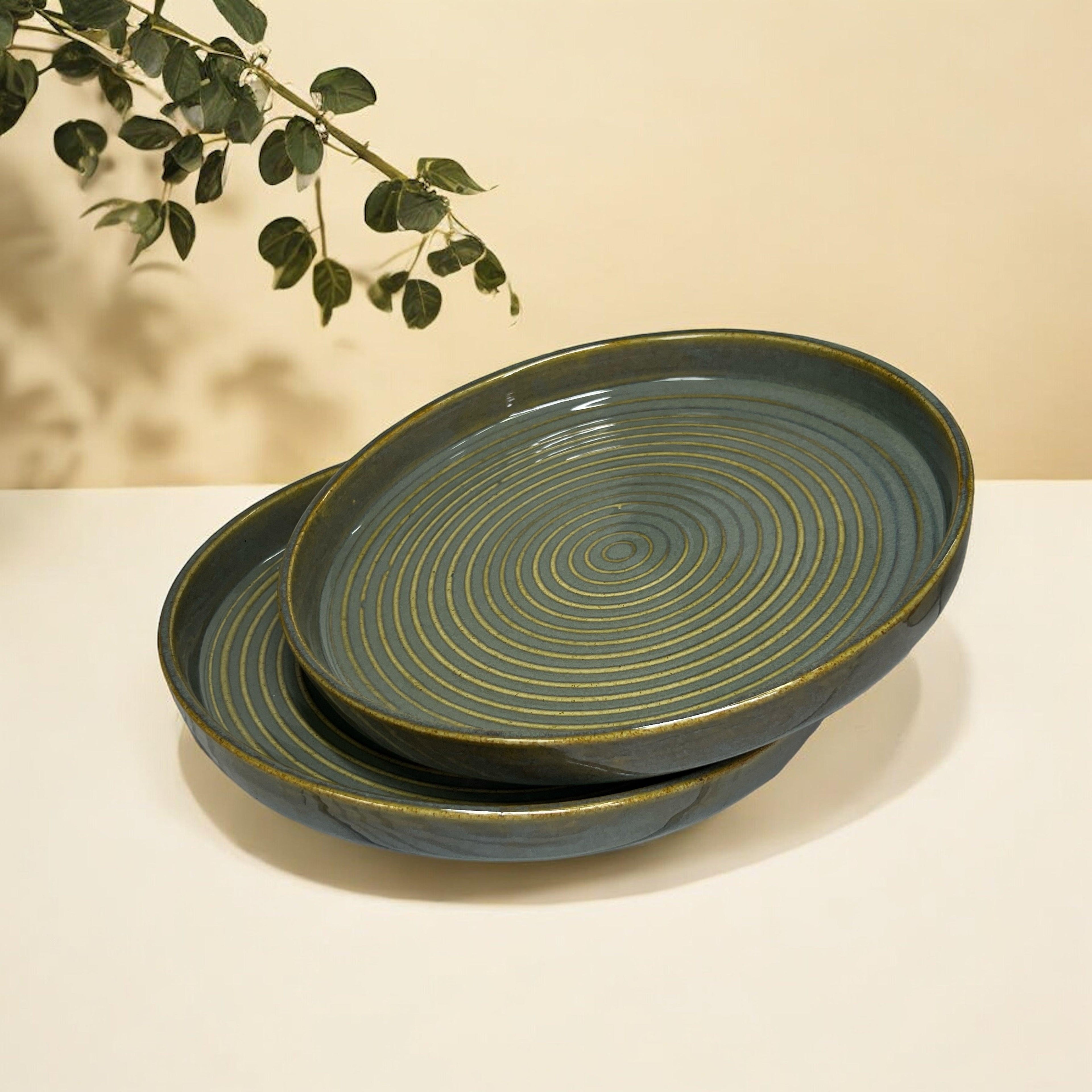 Studio Green Serving Platter - Clayful Homes