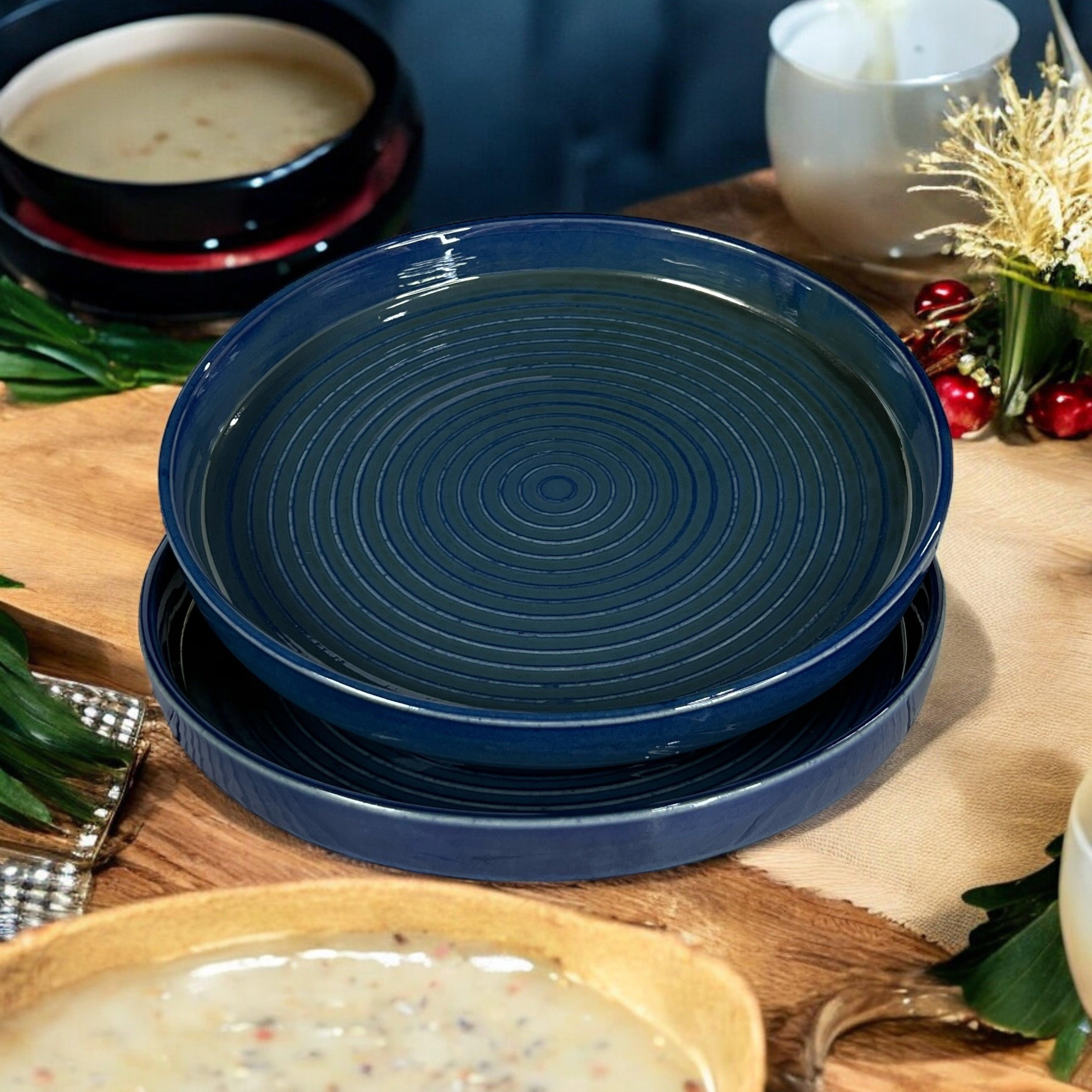 Mid Night Blue Serving Platter - Clayful Homes
